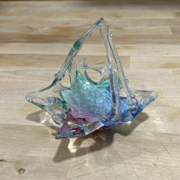 Mirano Style 5x4 multicolor decorative Glass Basket Home Decor. - Picture 5 of 7